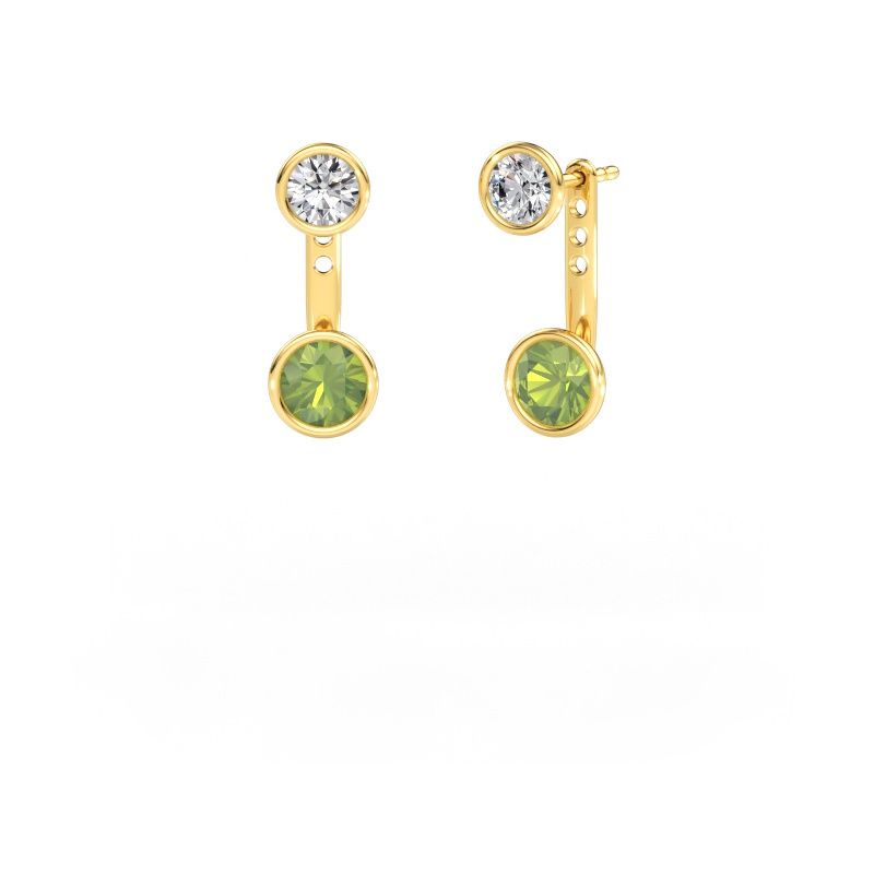Ohrringe Halle 585 Gold Peridot 6 mm