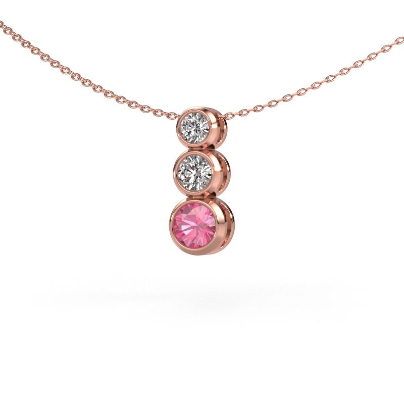 Pendant Linda 585 rose gold pink sapphire 5 mm