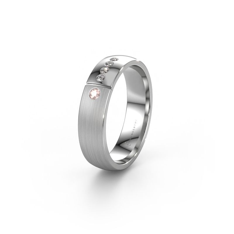 Ehering WH1101L25SAMP 585 Weißgold Morganit Champagner ±5x1.7 mm