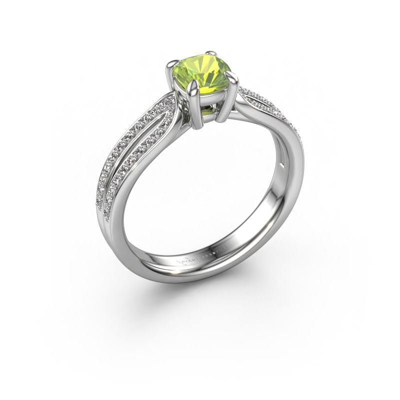 Engagement ring Antonia cus 2 585 white gold peridot 5 mm
