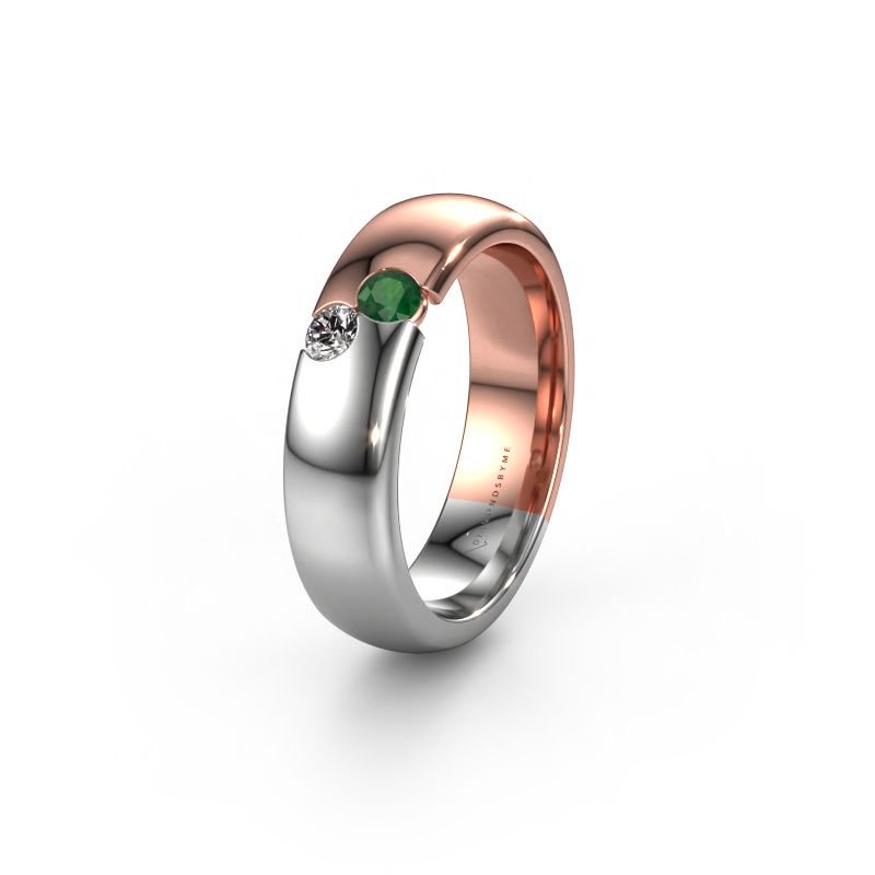 Ehering WH1003L26C 585 Roségold Smaragd ±6x2.2 mm