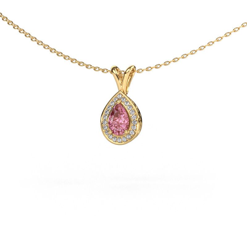 Pendant Barbar 585 gold pink lab grown diamond 6x4 mm