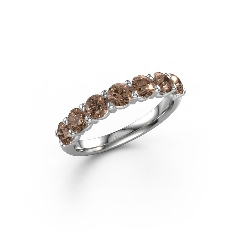 Ring Heddy Half 950 platinum brown diamond 1.40 crt