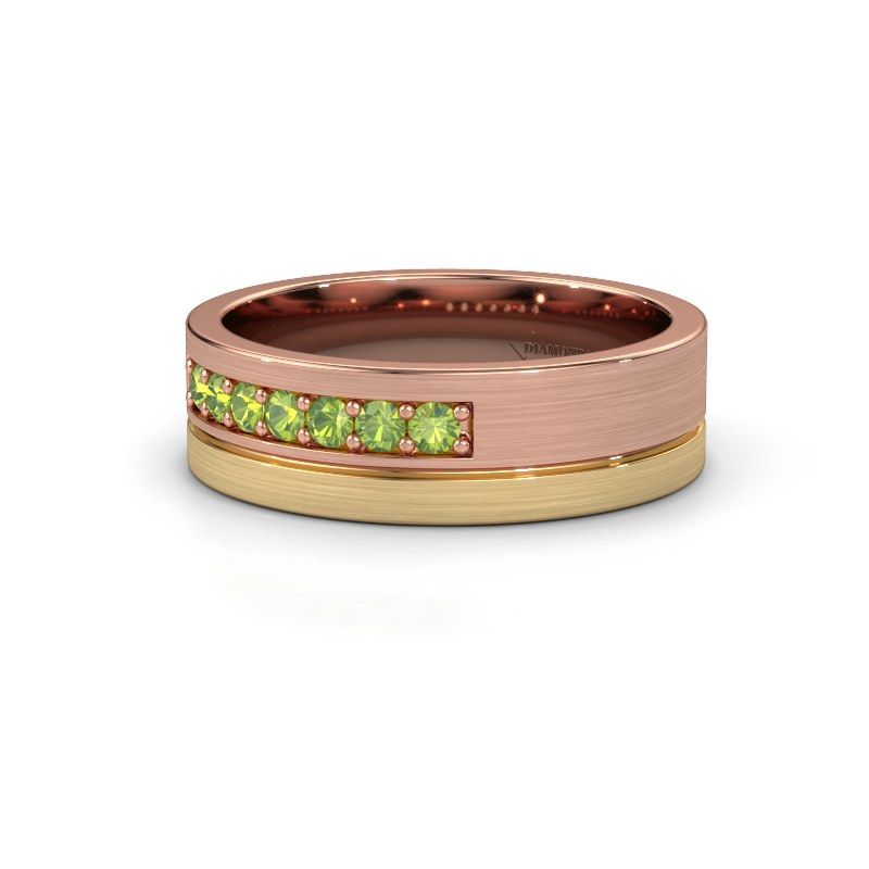 Afbeelding van Trouwring WH0312L16AM 585 rosé goud peridoot ±6x1.7 mm