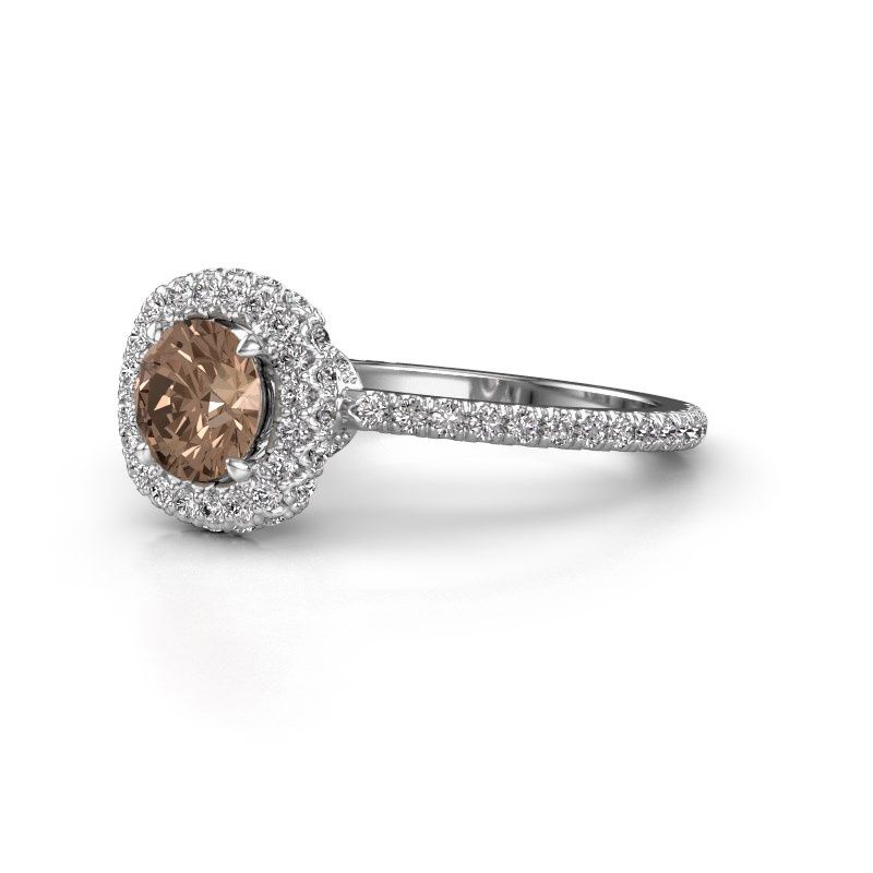 Image of Engagement ring Talitha RND 950 platinum brown diamond 1.688 crt