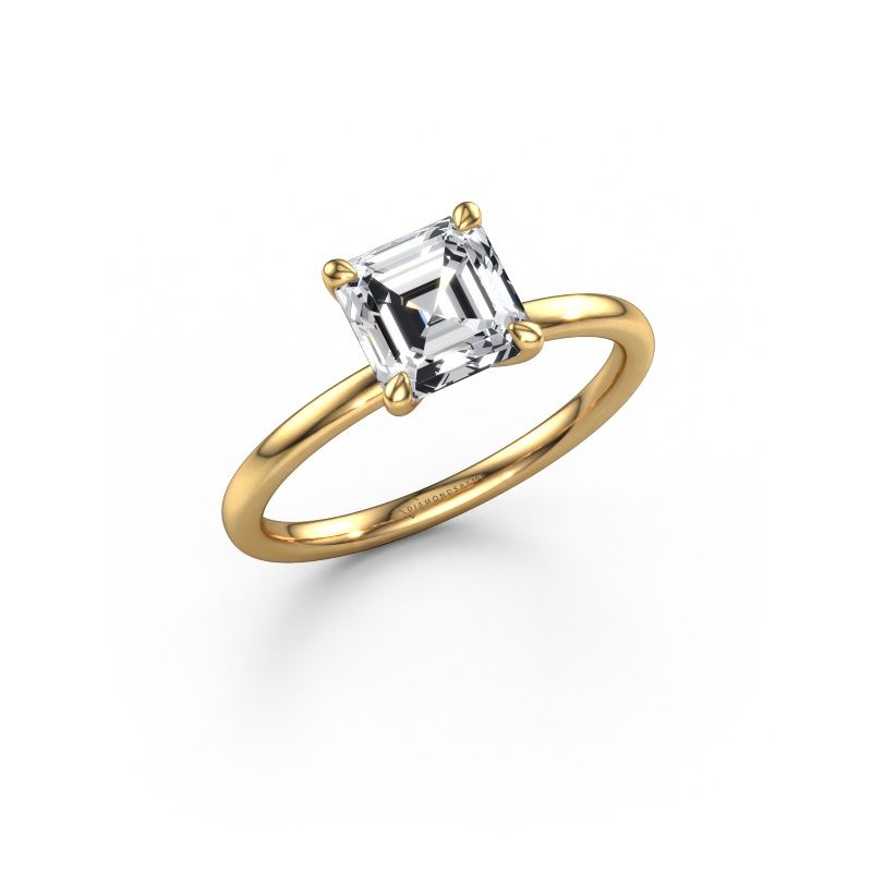 Engagement ring Crystal ASSC 1 585 gold lab grown diamond 1.50 crt