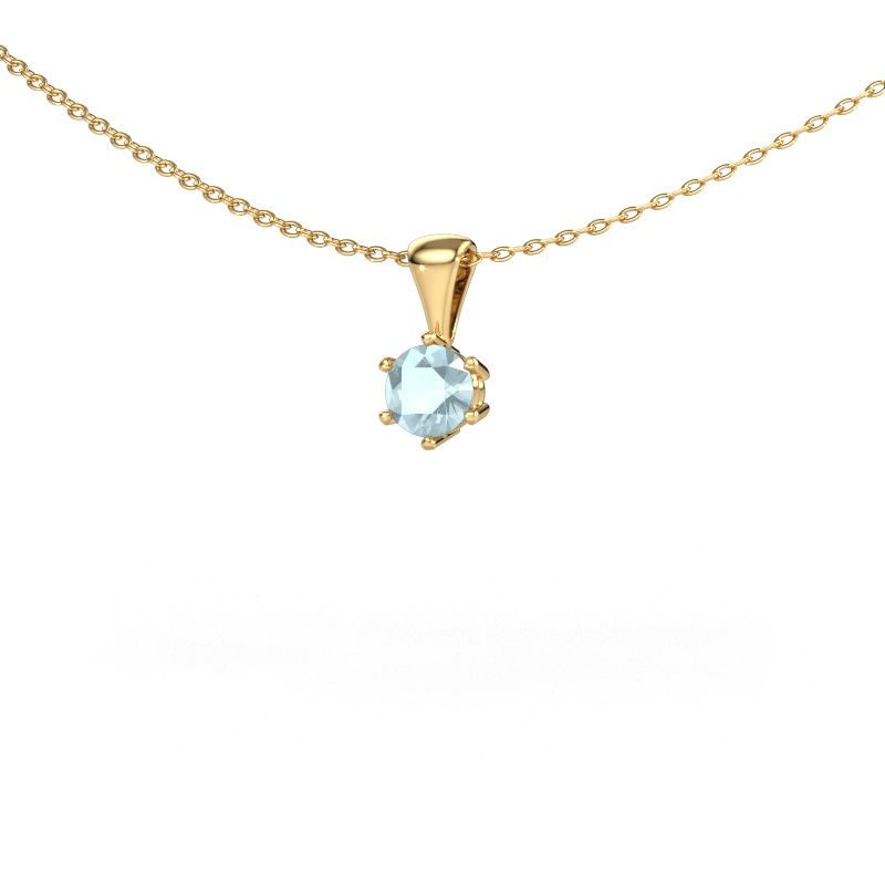 Necklace Fay 585 gold aquamarine 4.7 mm