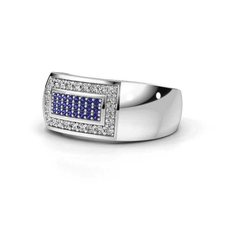 Image de Bague pour homme Lorenzo<br/>950 platine<br/>Saphir 1.1 mm