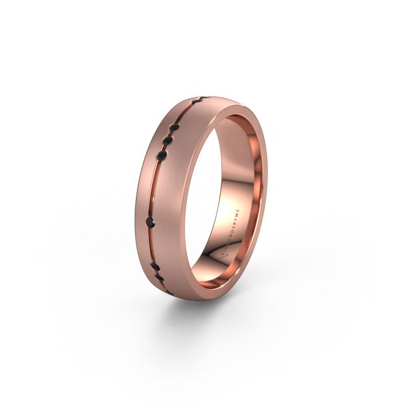 Alliance WH0166L25A 585 or rose diamant noir ±5x1.7 mm