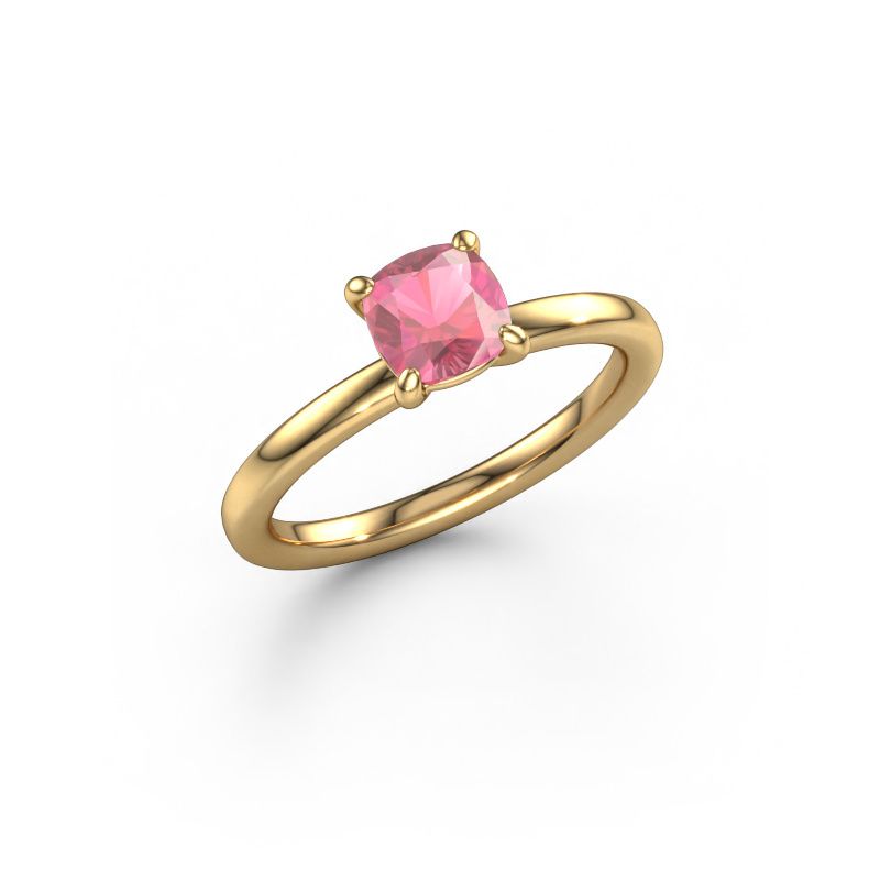 Engagement ring Simone CUS 1 585 gold tourmaline pink 5.5 mm