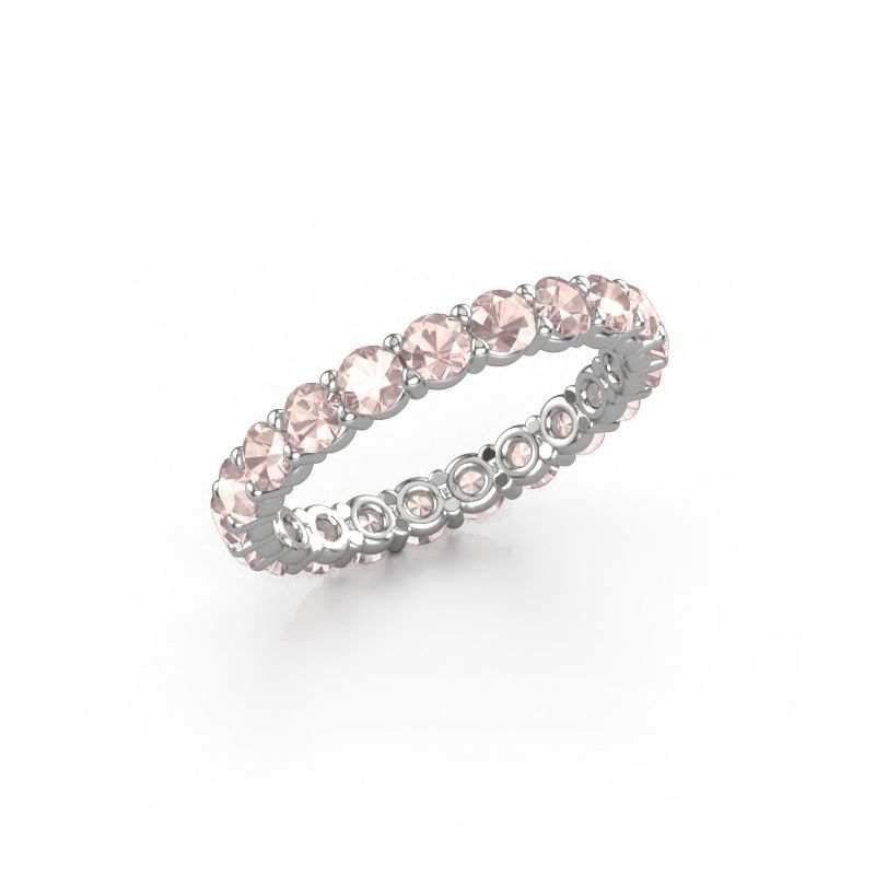 Ring Heddy rnd 2.9 585 white gold morganite champagne 2.9 mm