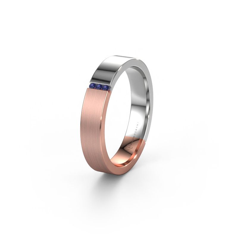 Wedding ring WH1103L14AMP 585 rose gold sapphire ±4x1.7 mm