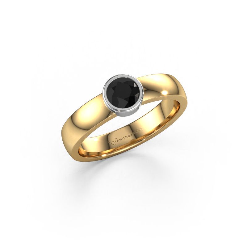 Ring Ise 1 585 gold black diamond 0.48 crt
