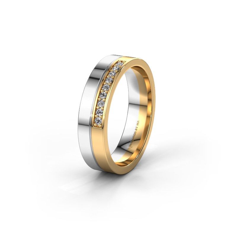 Image of Wedding ring WH0213L15AP<br/>585 white gold ±5x1.7 mm<br/>Zirconia