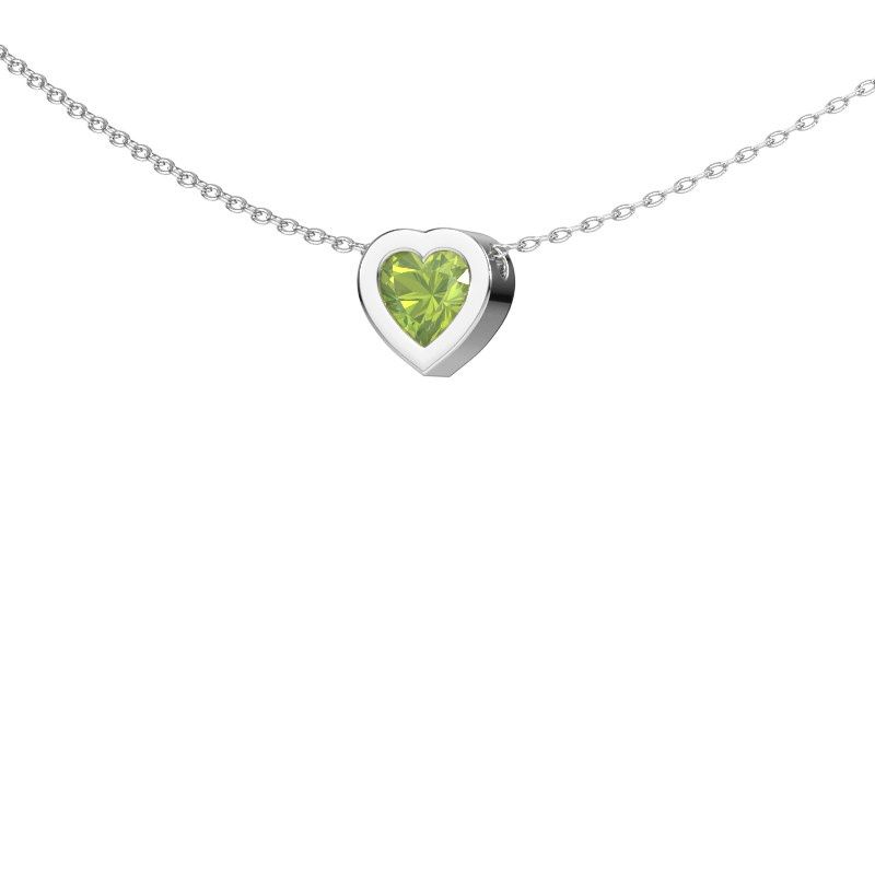 Anhänger Tonja 950 Platin Peridot 5 mm