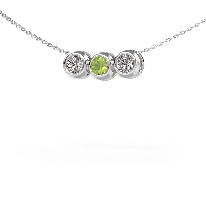 Kette Kim 3 585 Weißgold Peridot 4 mm
