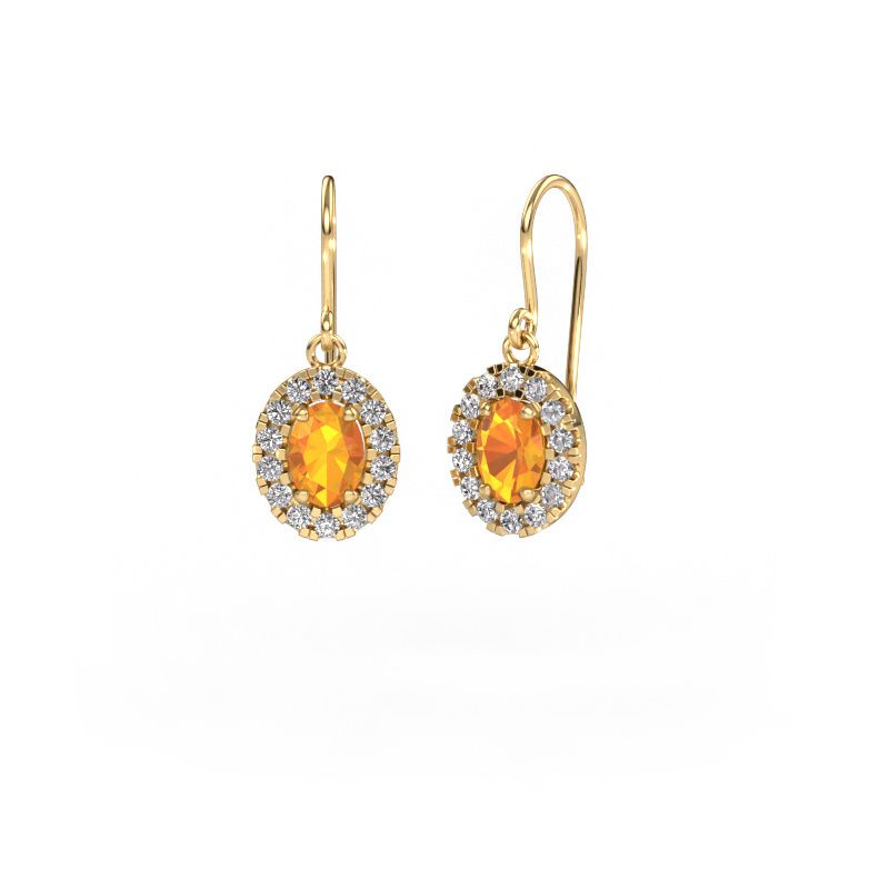 Pendants d'oreilles Jorinda 1 585 or jaune citrine 7x5 mm