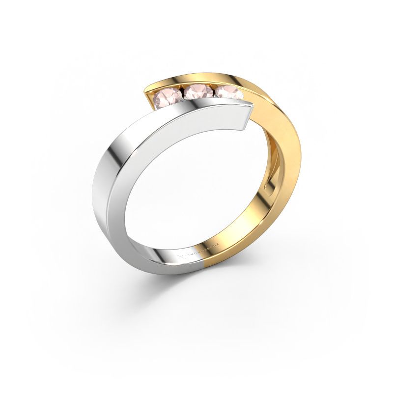Ring Gracia 585 gold morganite champagne 2.7 mm