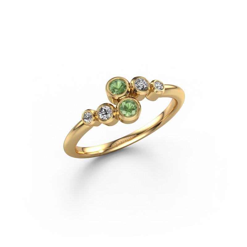 Ring Lonnie 585 Gold Turmalin grün 2.5 mm