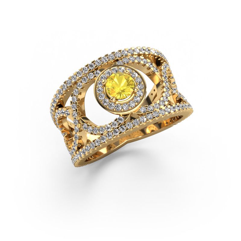 Ring Regina 585 gold yellow sapphire 4.2 mm
