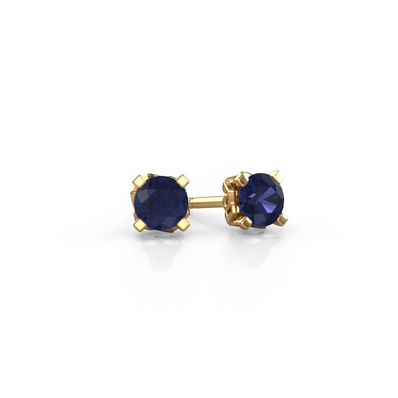 Oorbellen Ize 585 goud saffier 5 mm