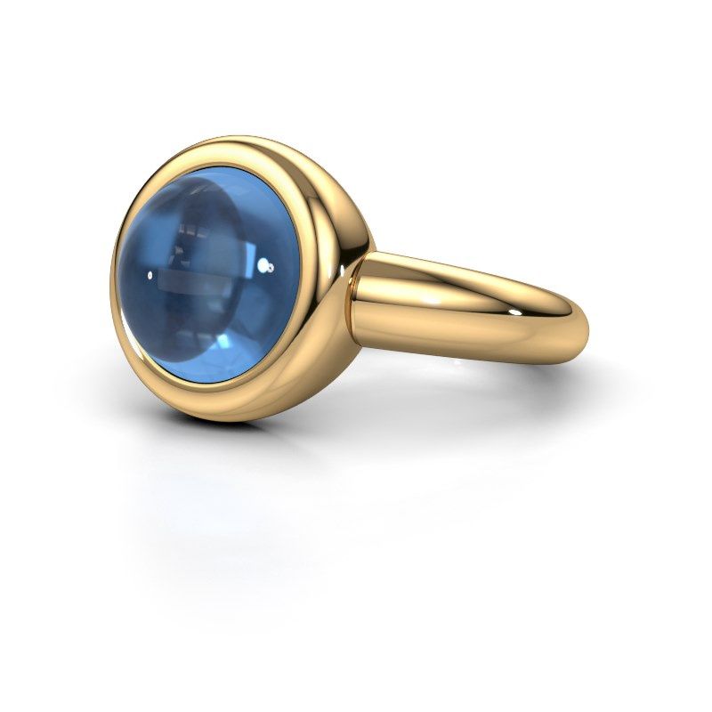 Afbeelding van Ring Jenae<br/>585 goud<br/>Blauw topaas 10 mm