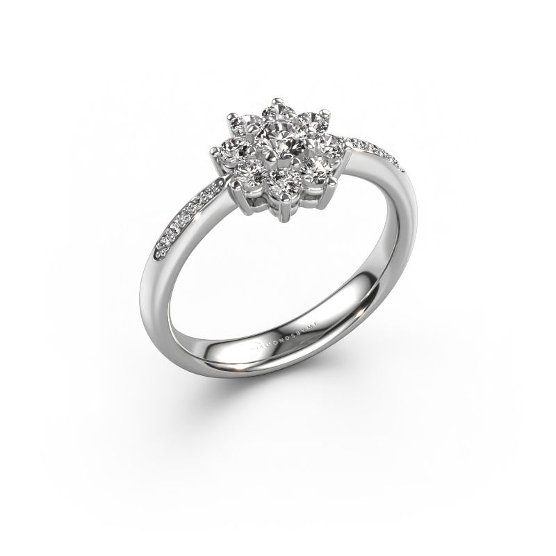 Verlobungsring Camille 2 585 Weißgold Diamant 0.10 crt