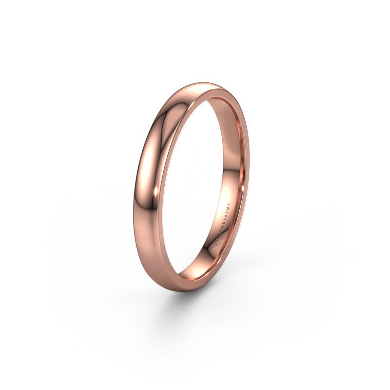 Trouwring WH0100M23AP 585 rosé goud ±3x1.7 mm