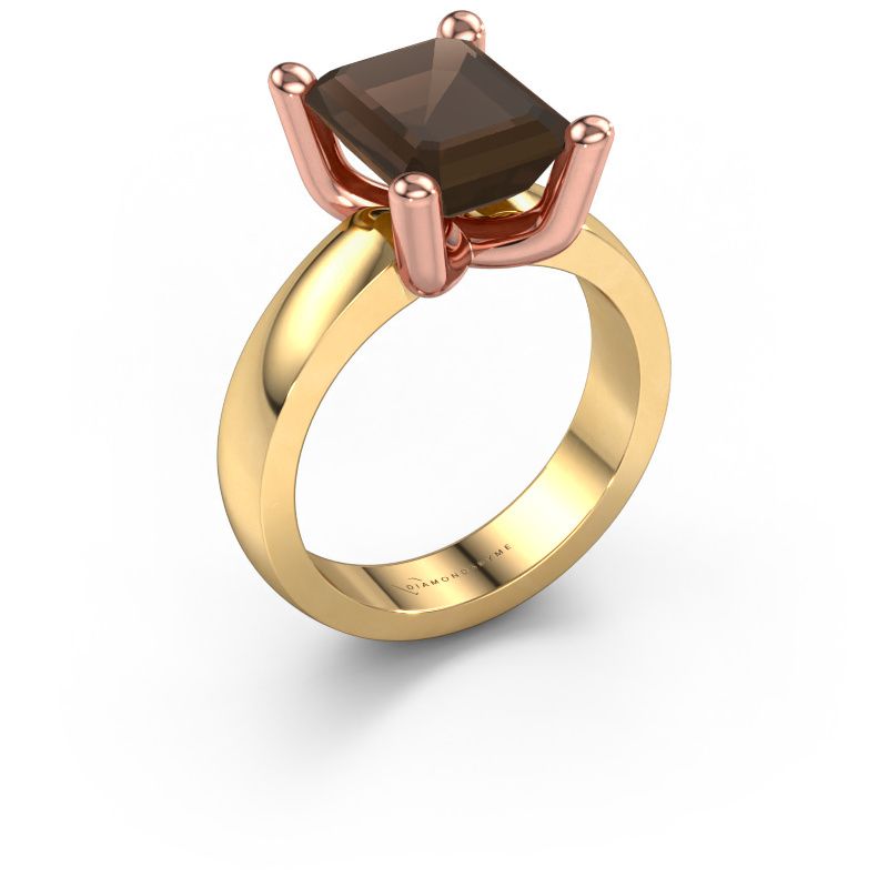 Ring Clelia EME 585 gull røykkvarts 10x8 mm