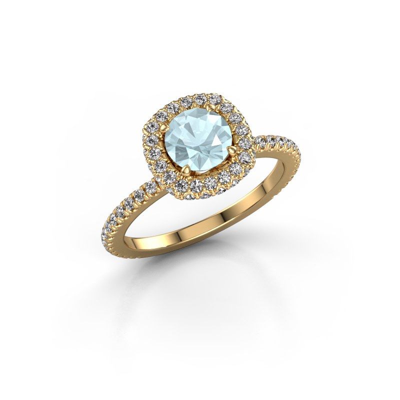 Image of Engagement ring Talitha RND 585 gold aquamarine 6.5 mm