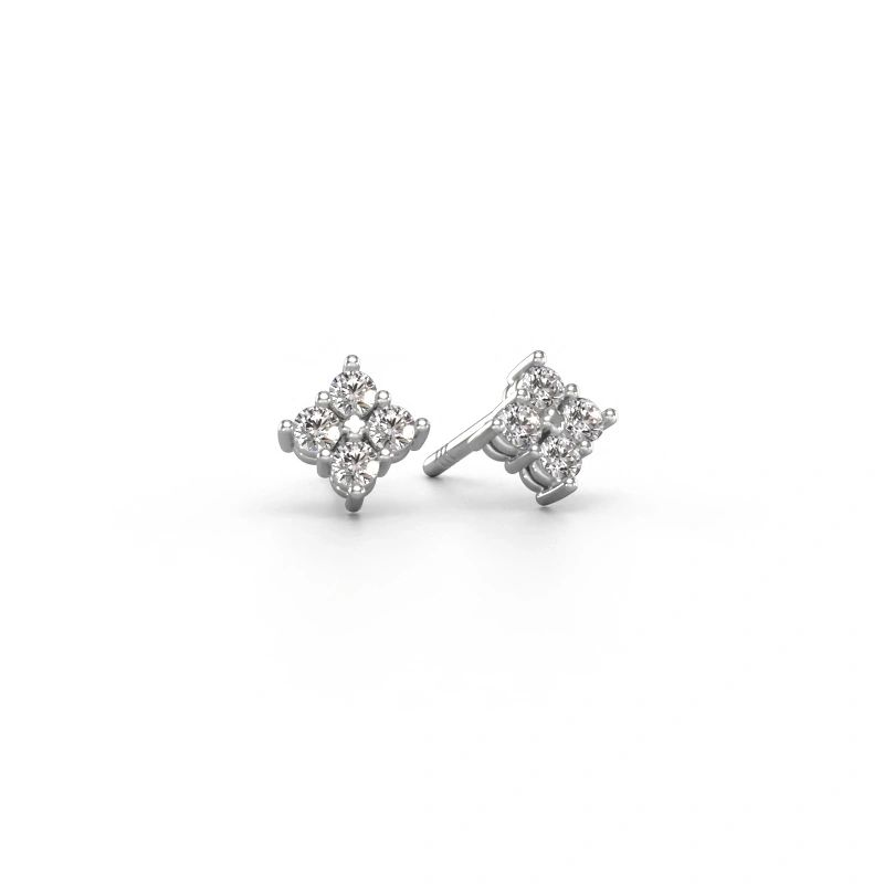 Stud earrings Maryetta 585 white gold diamond 0.24 crt