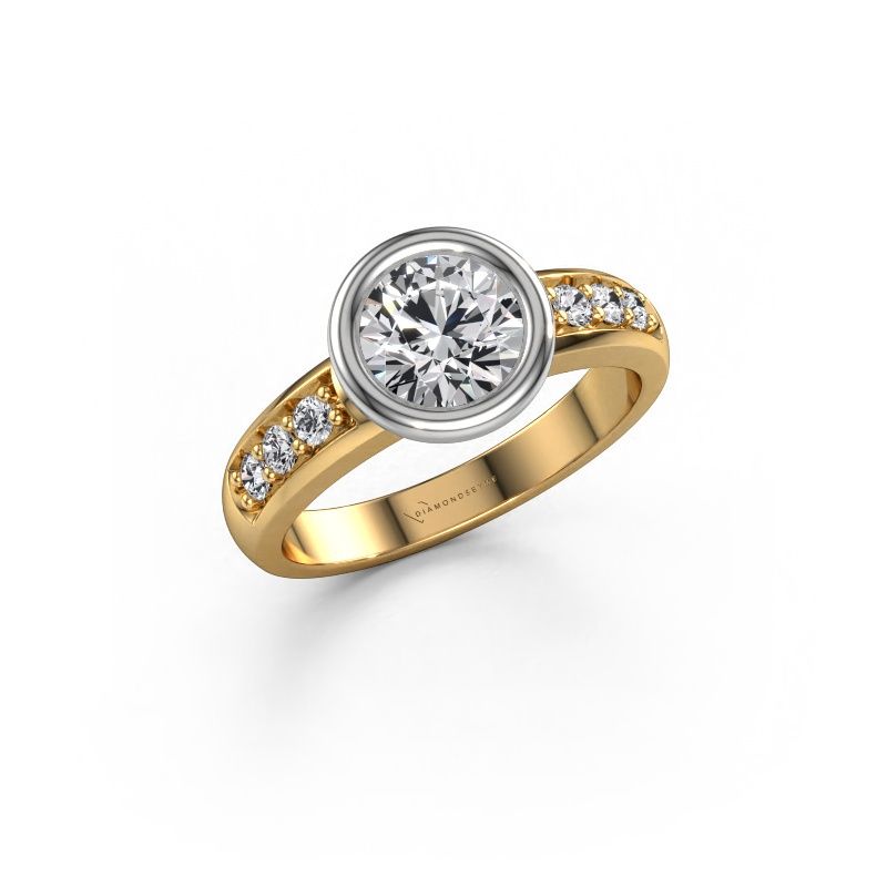 Engagement ring Lieke 585 gold lab grown diamond 1.18 crt