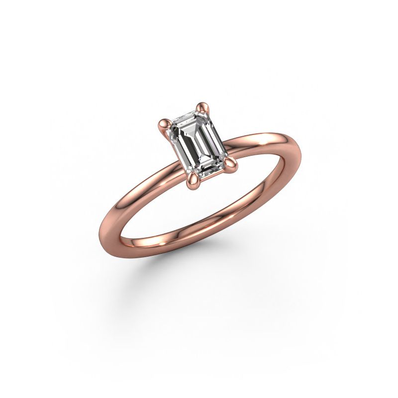 Bague de fiançailles Simone EME 1 585 or rose diamant 0.90 crt