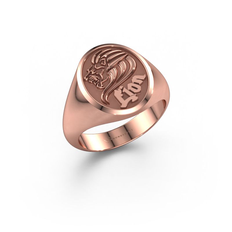 Zegelring Xander 585 rosé goud