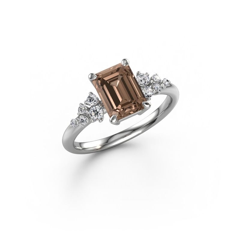 Verlobungsring Royce EME 585 Weißgold Braun Diamant 1.953 crt