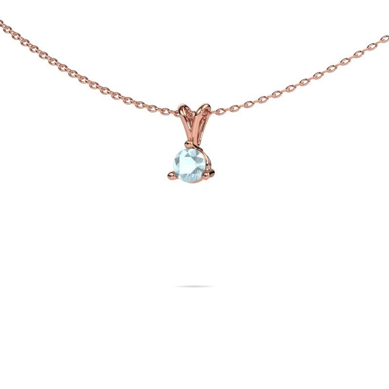 Anhänger Somer 585 Roségold Aquamarin 6 mm