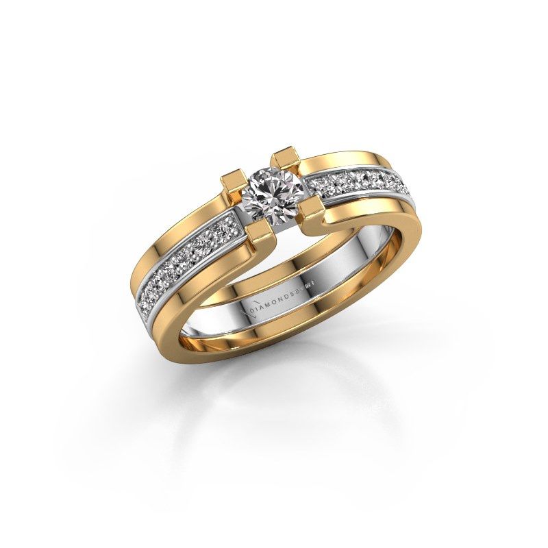 Image of Engagement ring Myrthe<br/>585 white gold<br/>Diamond 0.418 crt