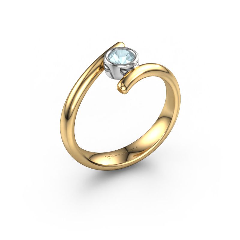 Ring Mary 585 gold aquamarine 4 mm