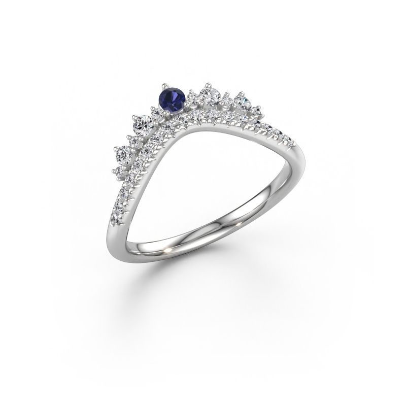 Vorsteckring Nica C 950 Platin Saphir 2.4 mm