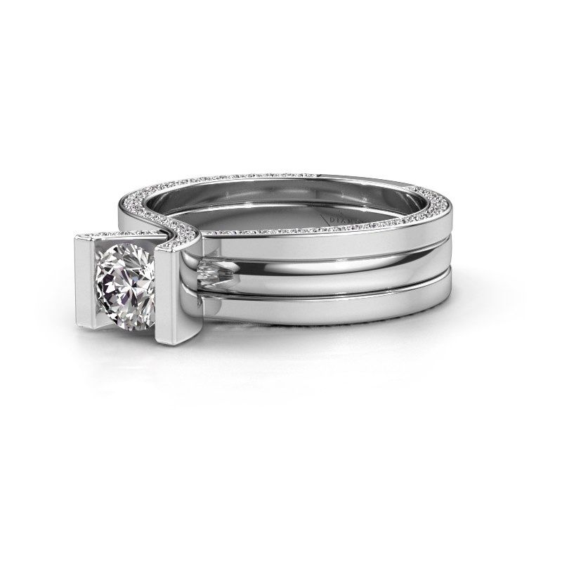 Image de Bague de fiançailles kenisha<br/>950 platine<br/>diamant 1.01 crt