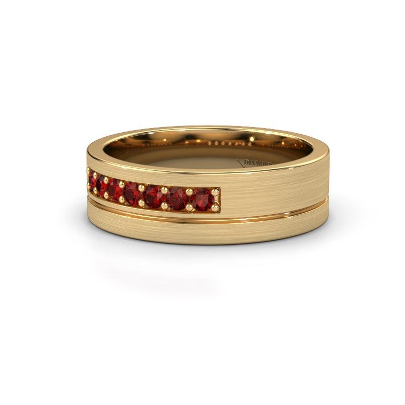 Image of Wedding ring WH0312L16AM<br/>585 gold ±6x1.7 mm<br/>Garnet
