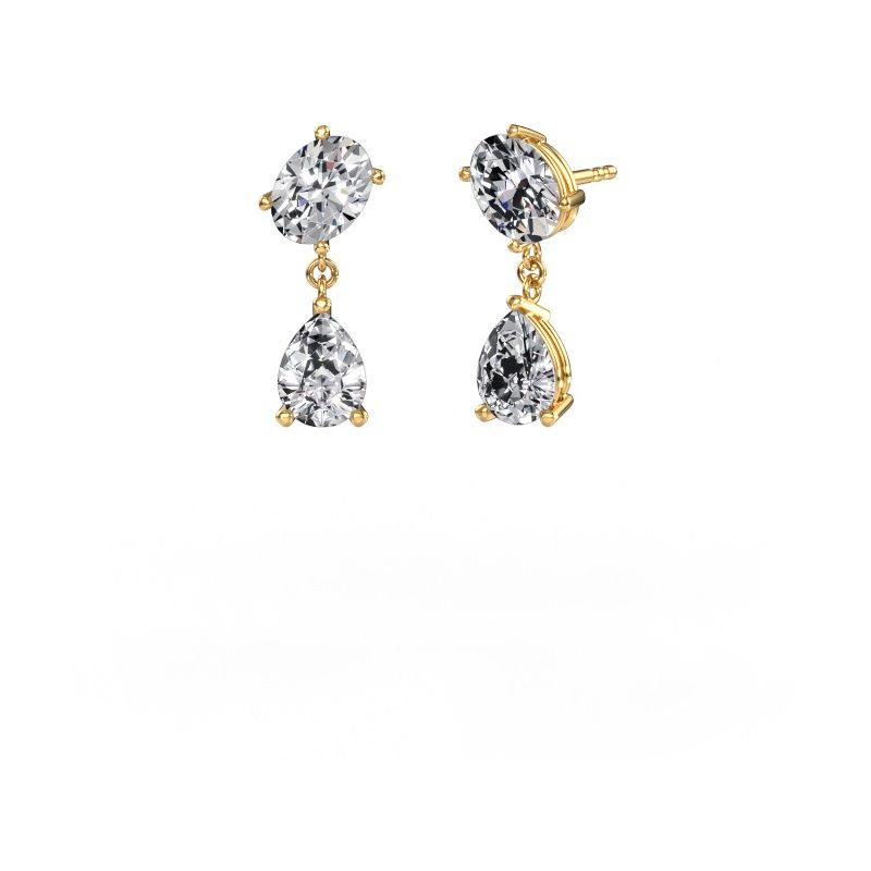 Oorbellen Toi et Moi OVL-PER 585 goud lab-grown diamant 4.20 crt