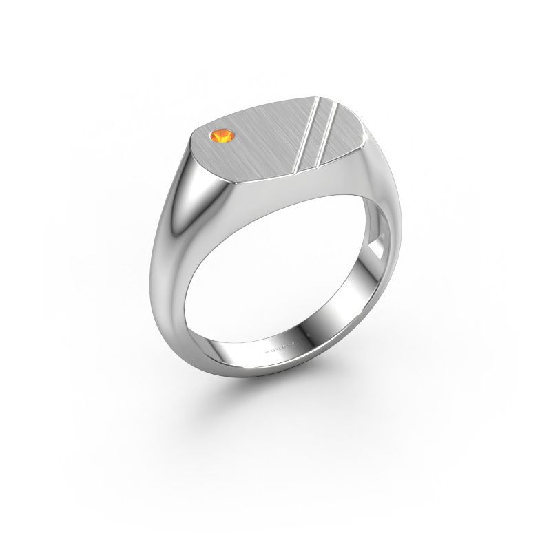 Men's ring Bram 2 950 platinum citrin 2 mm