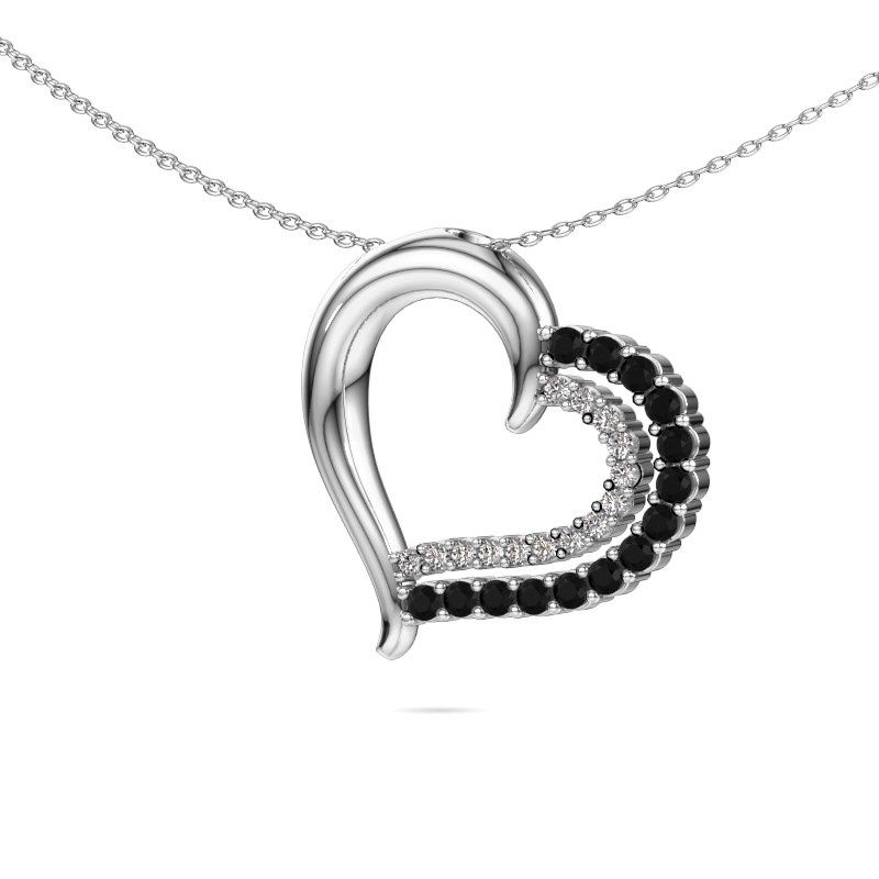 Halskette Kandace 585 Weißgold Schwarz Diamant 0.638 crt