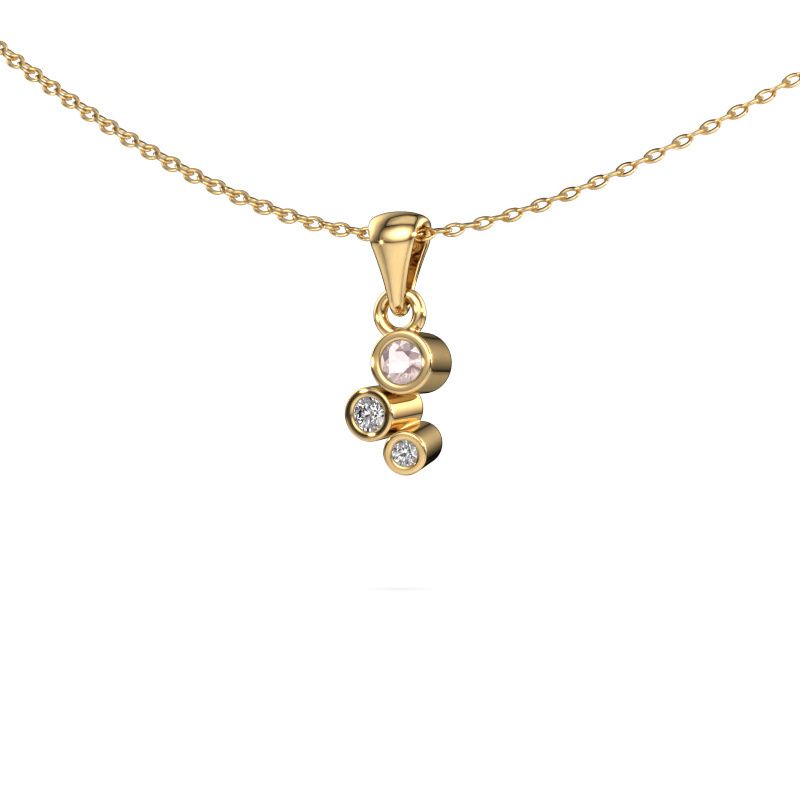 Pendant Tessa 585 gold morganite champagne 2.5 mm