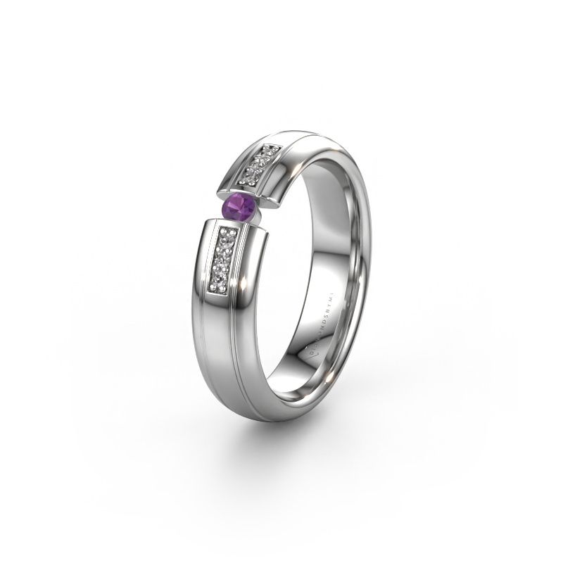 Trauring WH2128L26C 950 Platin Amethyst ±5x2 mm