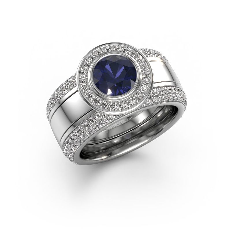 Ring Roxie 950 platinum sapphire 6.5 mm