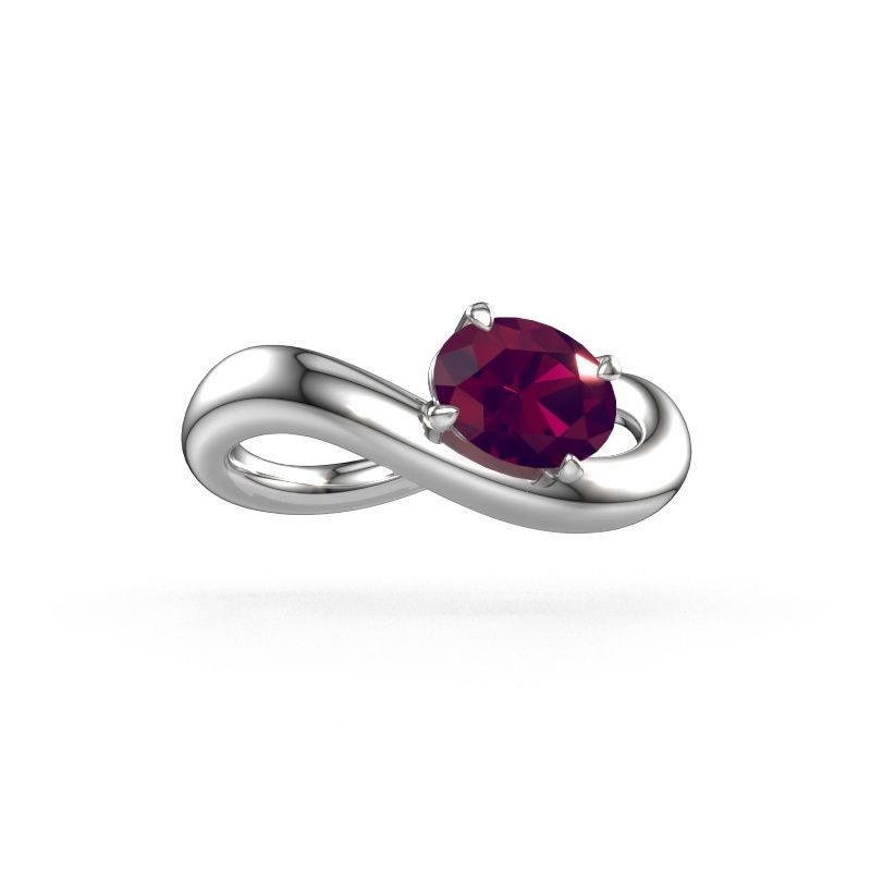 Verlobungsring Chloe OVL 950 Platin Rhodolit 7,5x5,5 mm