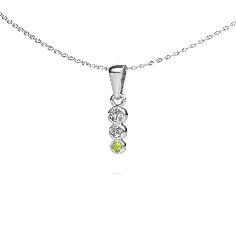 Pendentif Felica 585 or blanc diamant synthétique 0.165 crt
