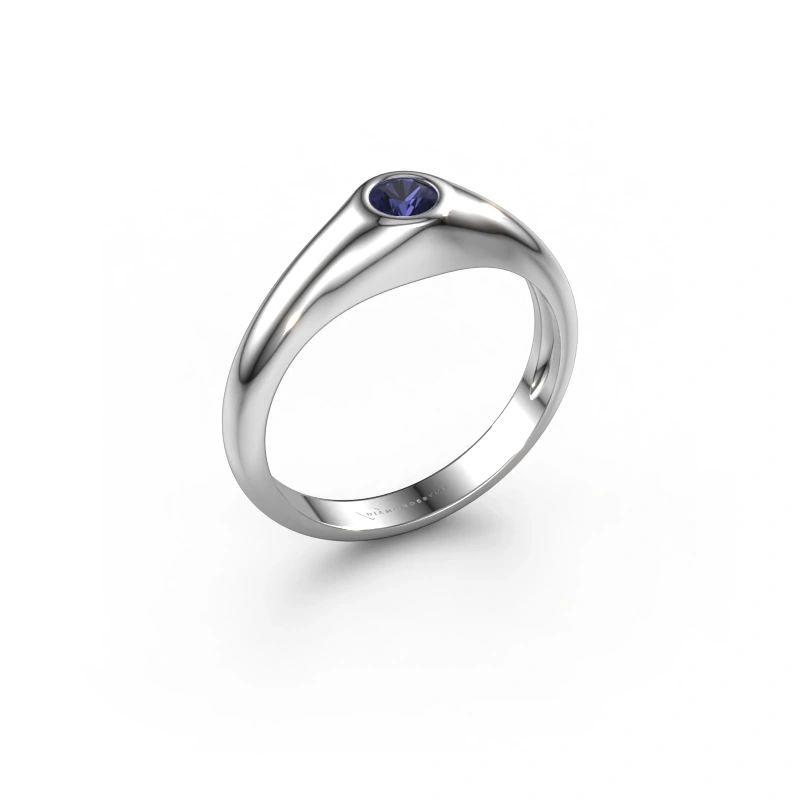 Pinky ring Thorben 585 white gold sapphire 5 mm
